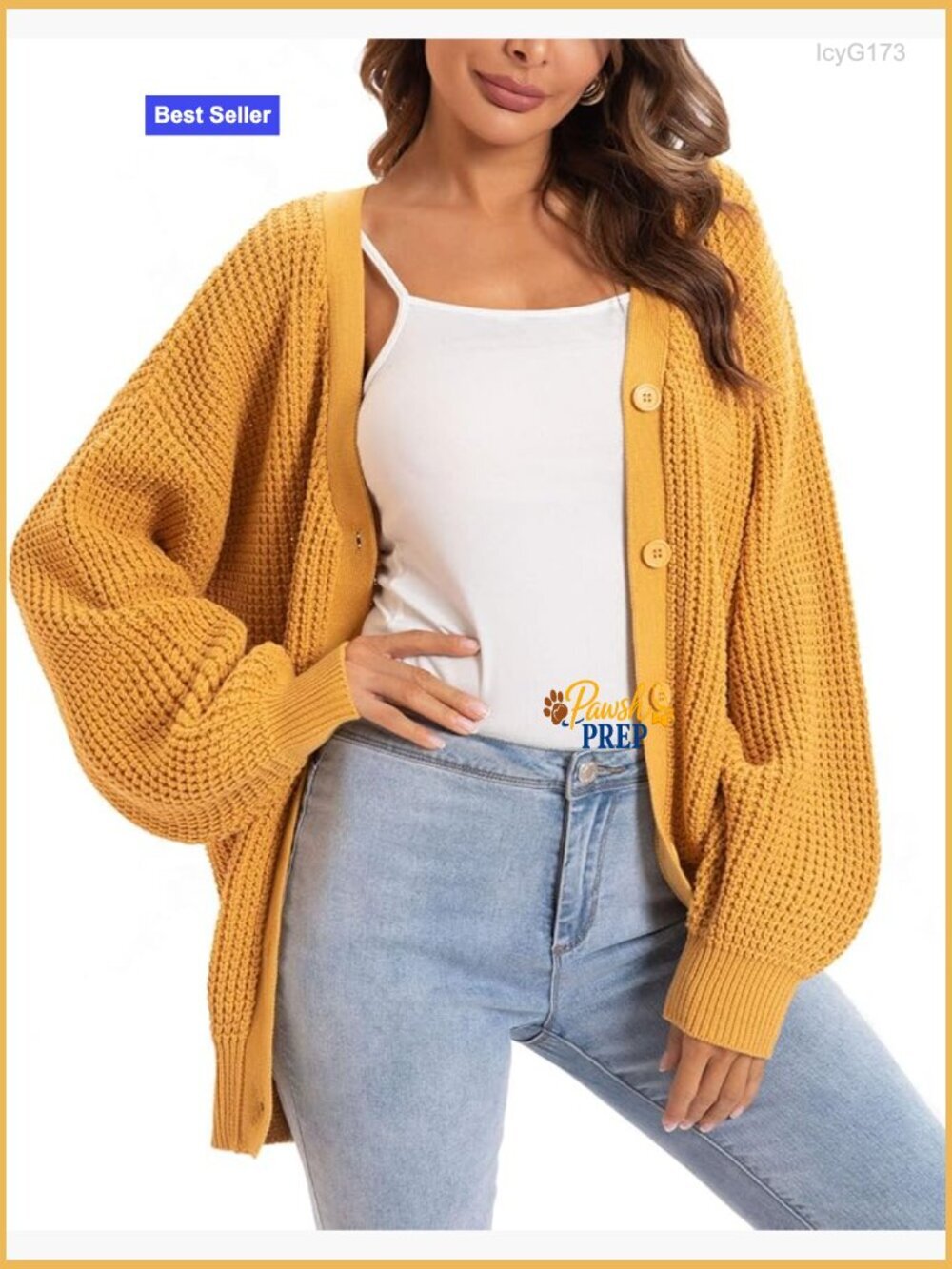 100% Cotton Oversized Button-Down Cardigan Sweater Knit Outerwear